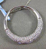 ESTATE LARGE .59CT DIAMOND 14KT WHITE GOLD 3D 3 ROW CIRCULAR FLOATING PENDANT