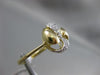 ESTATE .20CT DIAMOND 14KT WHITE & YELLOW GOLD 3D HANDCRAFTED FLOWER FAN RING