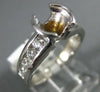 ESTATE .80CT DIAMOND 18KT WHITE GOLD SEMI BEZEL SEMI MOUNT ENGAGEMENT RING #3050