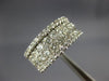 ESTATE LARGE 1.90CT DIAMOND 14KT WHITE GOLD 3D FIVE ROW WEDDING ANNIVERSARY RING