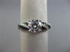 ESTATE 1.63CT DIAMOND & AAA SAPPHIRE 14K WHITE GOLD 3D MULTI ROW ENGAGEMENT RING