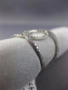 ESTATE LARGE .45CT DIAMOND 14KT WHITE GOLD 3D INFINITY DOUBLE OVAL LOVE RING