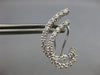 ESTATE LARGE 1.44CT DIAMOND 18KT WHITE GOLD CLASSIC DOUBLE WAVE CLIP ON EARRINGS