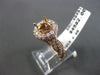 ESTATE 1.09CT DIAMOND 18KT ROSE GOLD 3D HALO INFINITY SEMI MOUNT ENGAGEMENT RING
