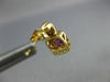ESTATE .80CT AAA AMETHYST 14KT YELLOW GOLD 3D CLASSIC SQUARE STUD EARRINGS