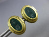 ESTATE KIESELSTEIN CORD HEART STONE 18KT YELLOW GOLD 3D CARVED OVAL EARRINGS