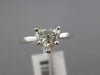 ESTATE 1.0CT DIAMOND 14KT WHITE GOLD 3D CLASSIC HEART SOLITAIRE ENGAGEMENT RING