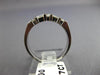 ANTIQUE .37CT ROUND & BAGUETTE DIAMOND 14K WHITE GOLD 3D ANNIVERSARY RING #12435