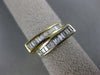 ESTATE .78CT BAGUETTE DIAMOND 14K TWO TONE GOLD CLASSIC DOUBLE SIDED RING #17723