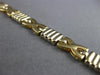 ESTATE 14KT WHITE & YELLOW GOLD 3D HANDCRAFTED X SHAPE LOVE BRACELET #22722