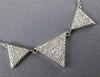ESTATE .59CT DIAMOND 18KT WHITE GOLD 3D TRIANGULAR PAVE JOURNEY LOVE NECKLACE
