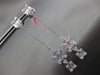 ESTATE 2.06CT DIAMOND 18KT WHITE GOLD CLUSTER SQUARE HANGING CHANDELIER EARRINGS