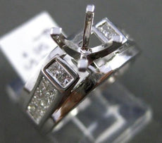 ESTATE WIDE .53CT DIAMOND 18KT WHITE GOLD 3D FILIGREE SEMI MOUNT ENGAGEMENT RING