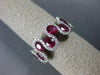 ESTATE WIDE .90CT DIAMOND & AAA RUBY 18K WHITE GOLD WAVE ETOILE ANNIVERSARY RING