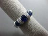 ESTATE 2.21CT DIAMOND & SAPPHIRE 14K WHITE GOLD 3 STONE PAST PRESENT FUTURE RING