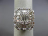 LARGE 2.88CT DIAMOND 18KT WHITE GOLD 3D SQUARE OCTAGON FILIGREE ANNIVERSARY RING