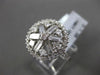 ESTATE LARGE 1.38CTW MULTIPLE SHAPE DIAMOND 18KT WHITE GOLD 3D FILIGREE RING
