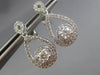 ESTATE .80CT DIAMOND 14KT WHITE GOLD SOLITAIRE INFINITY FLOWER HANGING EARRINGS