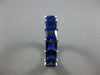 LARGE 6.24CT AAA PRINCESS SAPPHIRE 18KT WHITE GOLD 3D ETERNITY ANNIVERSARY RING