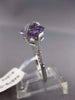 ESTATE 2.34CT DIAMOND & AAA AMETHYST 14KT WHITE GOLD SQUARE CRISS CROSS FUN RING