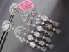 ESTATE LONG 5.31CT DIAMOND 18KT WHITE GOLD 3D CHANDELIER HANGING EARRINGS