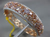 ESTATE LARGE 15.97CT MULTI COLOR DIAMOND 18K ROSE GOLD MULTI ROW BANGLE BRACELET