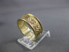 ANTIQUE 14KT YELLOW GOLD HANDCRAFTED WAVE DESIGN WEDDING BAND RING 7mm #23171