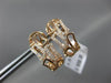 ESTATE .18CT ROUND DIAMOND 14KT ROSE GOLD 3D CLASSIC BAMBOO CLIP ON EARRINGS