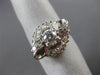 ANTIQUE WIDE .60CT DIAMOND 14KT WHITE GOLD 3D FILIGREE BOW ENGAGEMENT RING #5326