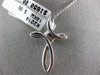 ESTATE .31CT DIAMOND 14KT WHITE GOLD 3D CLASSIC INFINITY CROSS FLOATING PENDANT