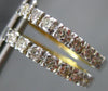 ESTATE LARGE .60CT DIAMOND 14KT 2 TONE GOLD CLASSIC HOOP HUGGIE EARRINGS #14065