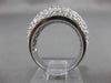 ESTATE WIDE 2.16CT DIAMOND 14KT WHITE GOLD 3D MULTI ROW WEDDING ANNIVERSARY RING