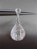 ESTATE LARGE .74CT ROUND DIAMOND 14K WHITE GOLD 3D PEAR FLOATING DROP EARRINGS