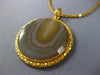 ANTIQUE EXTRA LARGE & LONG AAA BRAZILIAN AGATE 22KT YELLOW GOLD NECKLACE #26528
