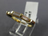 ESTATE .40CT DIAMOND 14KT TWO TONE GOLD 3 STONE BAGUETTE ANNIVERSARY RING #472