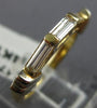 ESTATE .40CT DIAMOND 14KT TWO TONE GOLD 3 STONE BAGUETTE ANNIVERSARY RING #472