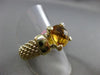 ESTATE 2.58CT DIAMOND CITRINE 14KT YELLOW GOLD HANDCRAFTED FLEXIBLE PANTHER RING