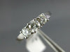 .64CT DIAMOND 14KT WHITE GOLD 3 STONE PAST PRESENT FUTURE ENGAGEMENT RING #1569