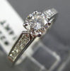 ESTATE .90CT DIAMOND 14KT WHITE GOLD 3D FILIGREE CLASSIC ENGAGEMENT RING #22179
