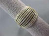 ESTATE LARGE 1.0CT DIAMOND 14K YELLOW GOLD 3D MULTI ROW CLASSIC ANNIVERSARY RING