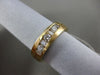 ESTATE .50CT DIAMOND 14KT YELLOW GOLD 3D MATTE & SHINY 7 STONE ANNIVERSARY RING