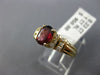 ESTATE 1.23CT DIAMOND & AAA RHODOLITE 14KT YELLOW GOLD 3D OVAL ENGAGEMENT RING