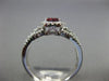 ESTATE 1.12CT DIAMOND & AAA ROUND RHODOLITE 14KT WHITE GOLD 3D ENGAGEMENT RING