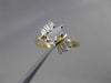 ESTATE .40CT BAGUETTE & MARQUISE DIAMOND 14KT 2 TONE GOLD ENGAGEMENT RING #23749