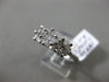 ESTATE 1.01CT DIAMOND 14K WHITE GOLD 3D 3 FLOWER CLUSTER FRIENDSHIP PROMISE RING