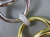 ESTATE MASSIVE .62CT DIAMOND 14KT TRI COLOR GOLD 3D INTERTWINING LINK BRACELET