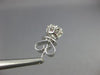 ESTATE .63CT DIAMOND & AAA RUBY 18KT WHITE GOLD 3D CLUSTER FLOWER STUD EARRINGS