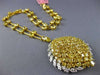 ESTATE EXTRA LARGE 26.99CT WHITE & FANCY YELLOW DIAMOND 18K 2 TONE GOLD NECKLACE