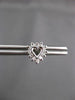 ESTATE .25CT DIAMOND 14KT WHITE GOLD CLASSIC 3D OPEN HEART STUD EARRINGS #24332