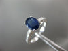 ESTATE 1.85CT DIAMOND & AAA SAPPHIRE 14KT WHITE GOLD 3D ENGAGEMENT RING #26276